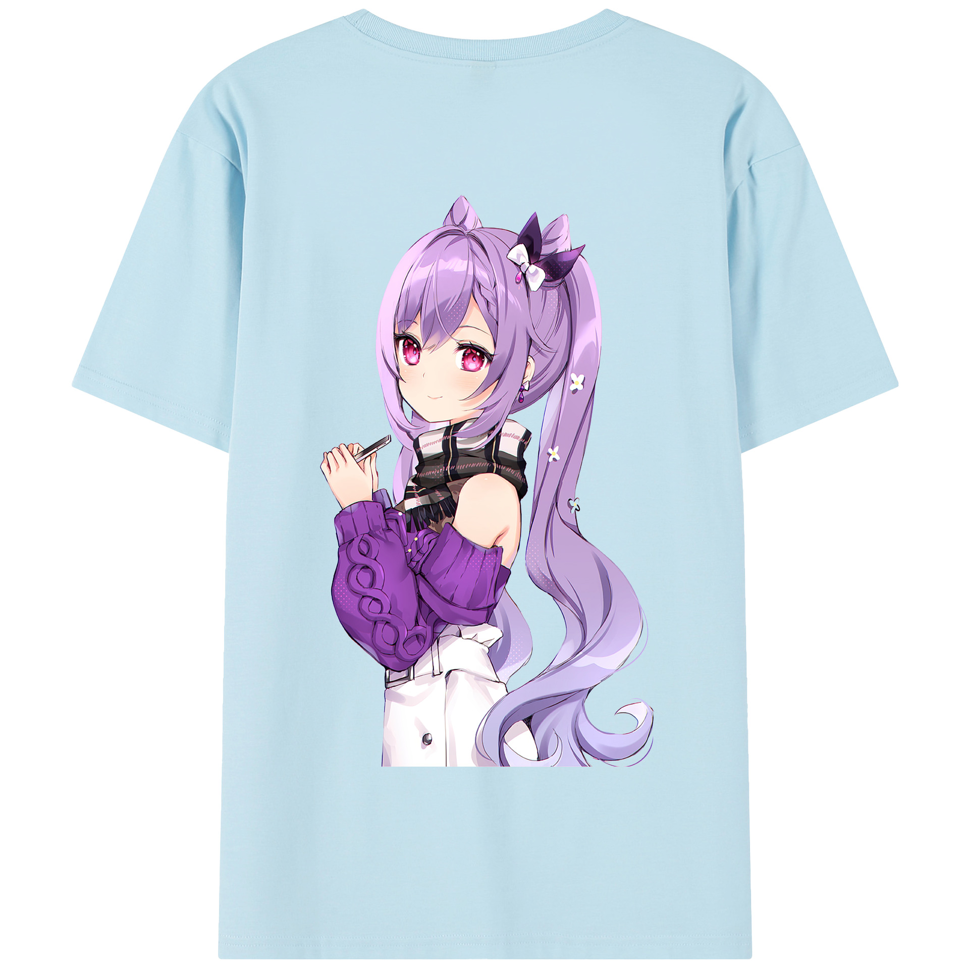 げんし神 刻晴 こくせい genshin Kokusei 綿100％半袖Tシャツ（背面プリント）